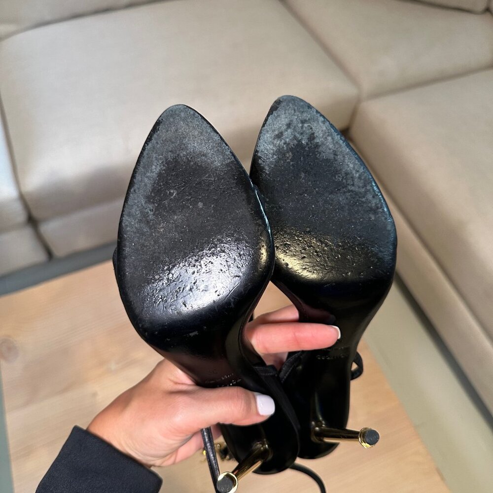 Tom Ford Lock Heel Sandals - Black (Women's Size EU 39) - Picture 9 of 16